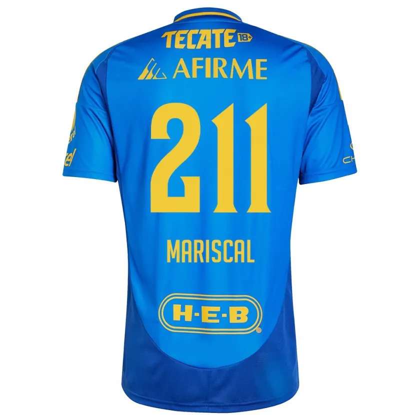 Danxen Män Kevin Mariscal #211 Blå Gul Bortatröja Matchtröjor 2024/25 Tröjor T-Tröja
