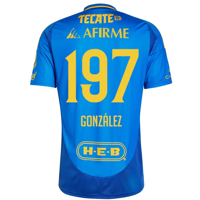 Danxen Män Germán González #197 Blå Gul Bortatröja Matchtröjor 2024/25 Tröjor T-Tröja