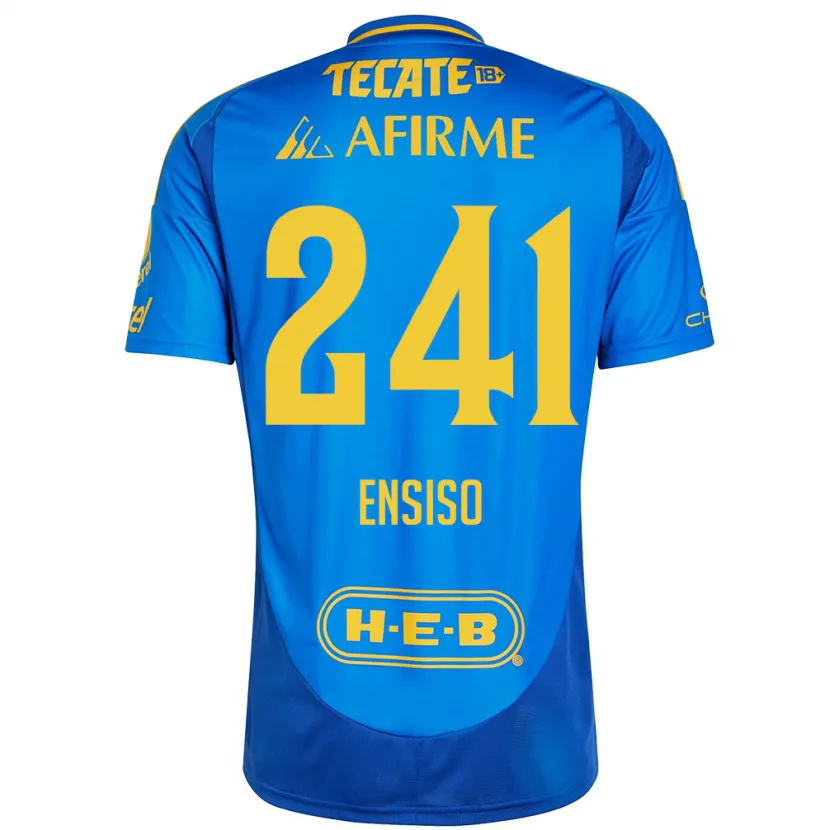 Danxen Män Eduardo Ensiso #241 Blå Gul Bortatröja Matchtröjor 2024/25 Tröjor T-Tröja