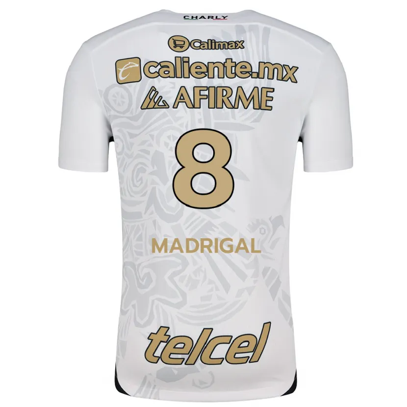 Danxen Män Fernando Madrigal #8 Vit Svart Bortatröja Matchtröjor 2024/25 Tröjor T-Tröja
