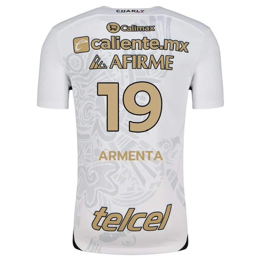 Danxen Män Eduardo Armenta #19 Vit Svart Bortatröja Matchtröjor 2024/25 Tröjor T-Tröja