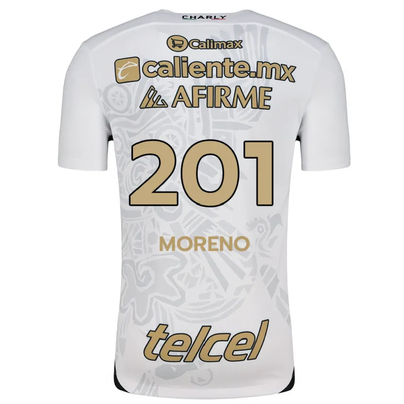Danxen Män Jesús Moreno #201 Vit Svart Bortatröja Matchtröjor 2024/25 Tröjor T-Tröja