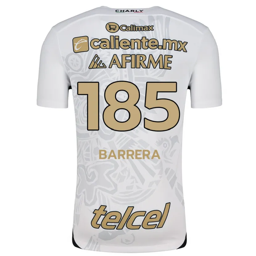 Danxen Män Geonathan Barrera #185 Vit Svart Bortatröja Matchtröjor 2024/25 Tröjor T-Tröja