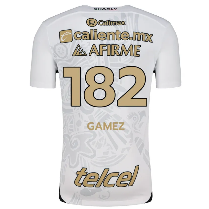 Danxen Män Mark Gamez #182 Vit Svart Bortatröja Matchtröjor 2024/25 Tröjor T-Tröja
