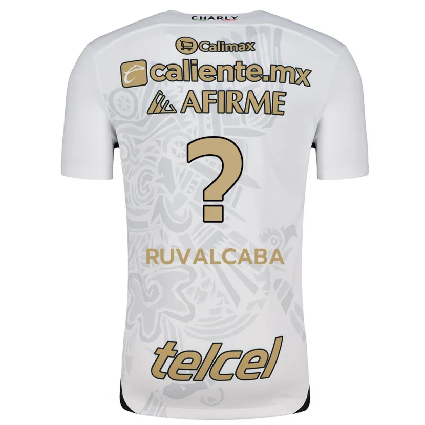 Danxen Män Ignacio Ruvalcaba #0 Vit Svart Bortatröja Matchtröjor 2024/25 Tröjor T-Tröja