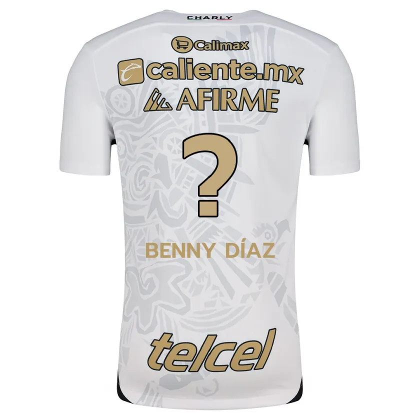 Danxen Män Benny Díaz #0 Vit Svart Bortatröja Matchtröjor 2024/25 Tröjor T-Tröja