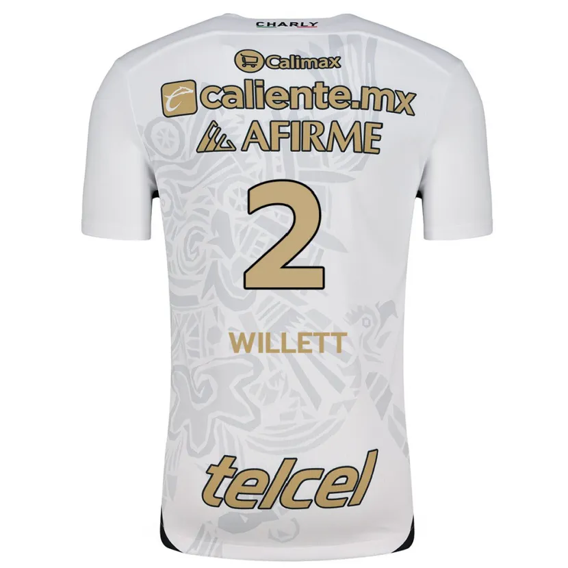 Danxen Män Adyson Willett #2 Vit Svart Bortatröja Matchtröjor 2024/25 Tröjor T-Tröja