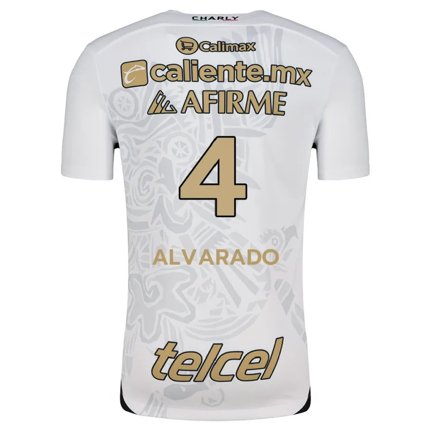 Danxen Män Mónica Alvarado #4 Vit Svart Bortatröja Matchtröjor 2024/25 Tröjor T-Tröja