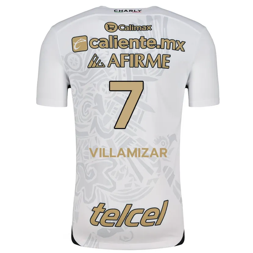 Danxen Män Paola Villamizar #7 Vit Svart Bortatröja Matchtröjor 2024/25 Tröjor T-Tröja