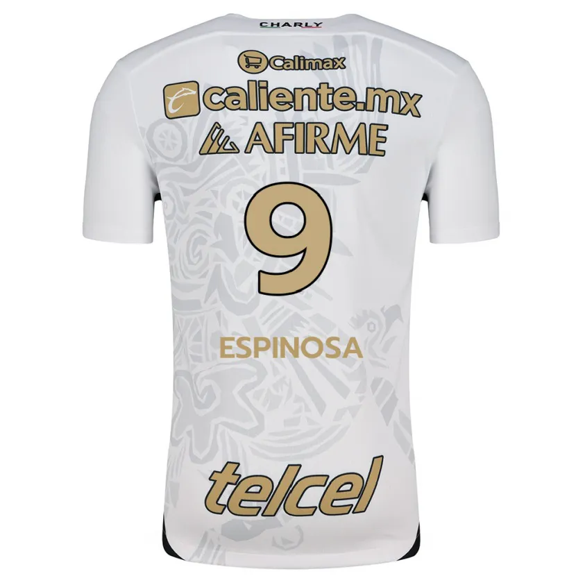 Danxen Män Daniela Espinosa #9 Vit Svart Bortatröja Matchtröjor 2024/25 Tröjor T-Tröja