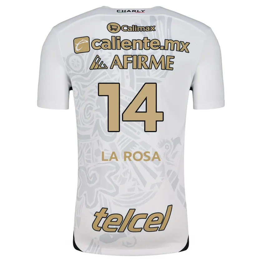 Danxen Män Joselyn De La Rosa #14 Vit Svart Bortatröja Matchtröjor 2024/25 Tröjor T-Tröja