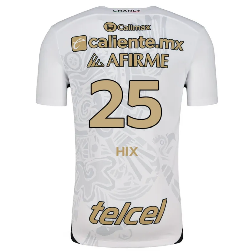 Danxen Män Angelina Hix #25 Vit Svart Bortatröja Matchtröjor 2024/25 Tröjor T-Tröja