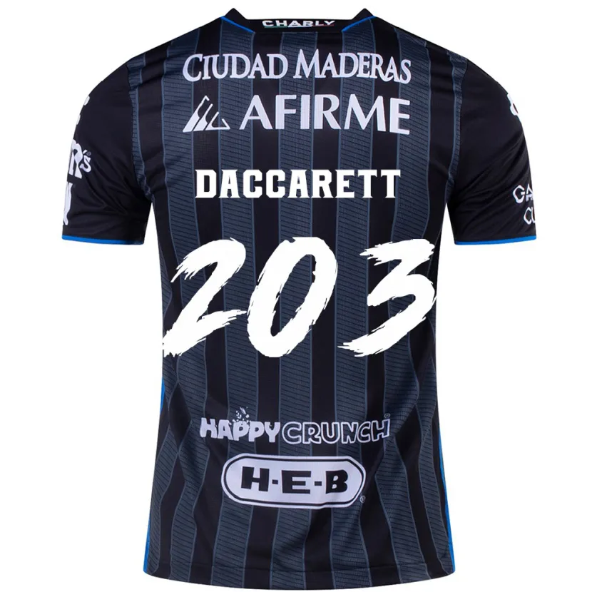 Danxen Män Juan Daccarett #203 Vit Svart Bortatröja Matchtröjor 2024/25 Tröjor T-Tröja