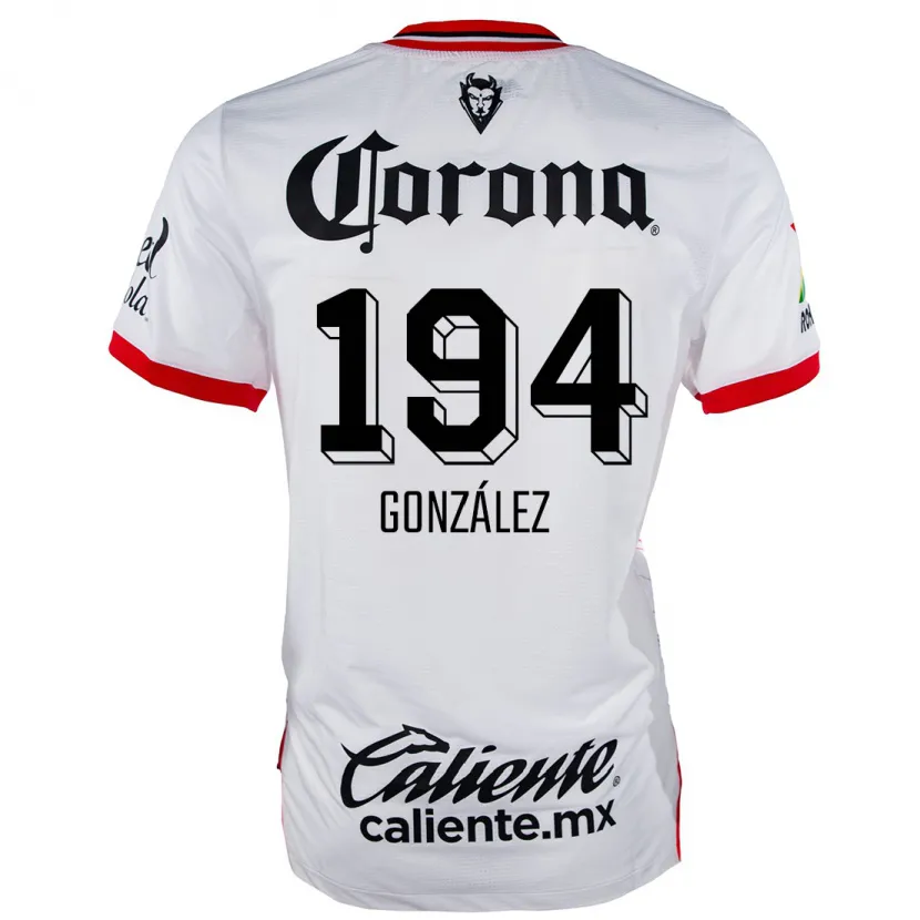 Danxen Män Cristopher González #194 Vit Röd Bortatröja Matchtröjor 2024/25 Tröjor T-Tröja