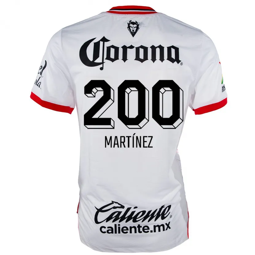 Danxen Män Edgar Martínez #200 Vit Röd Bortatröja Matchtröjor 2024/25 Tröjor T-Tröja