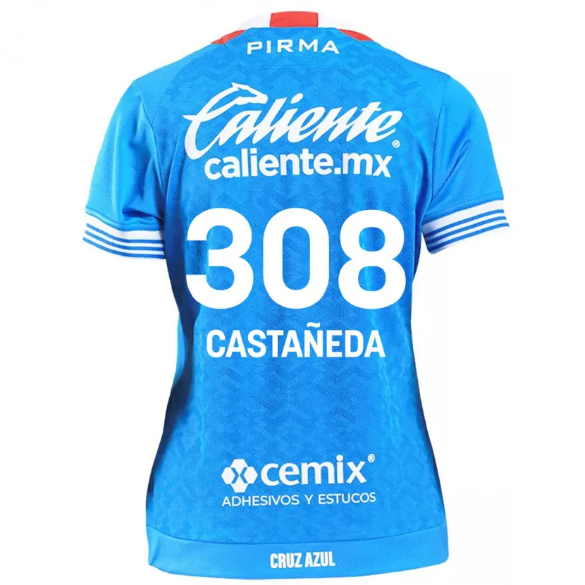 Danxen Kvinnor Emiliano Castañeda #308 Himmelsblå Hemmatröja Matchtröjor 2024/25 Tröjor T-Tröja