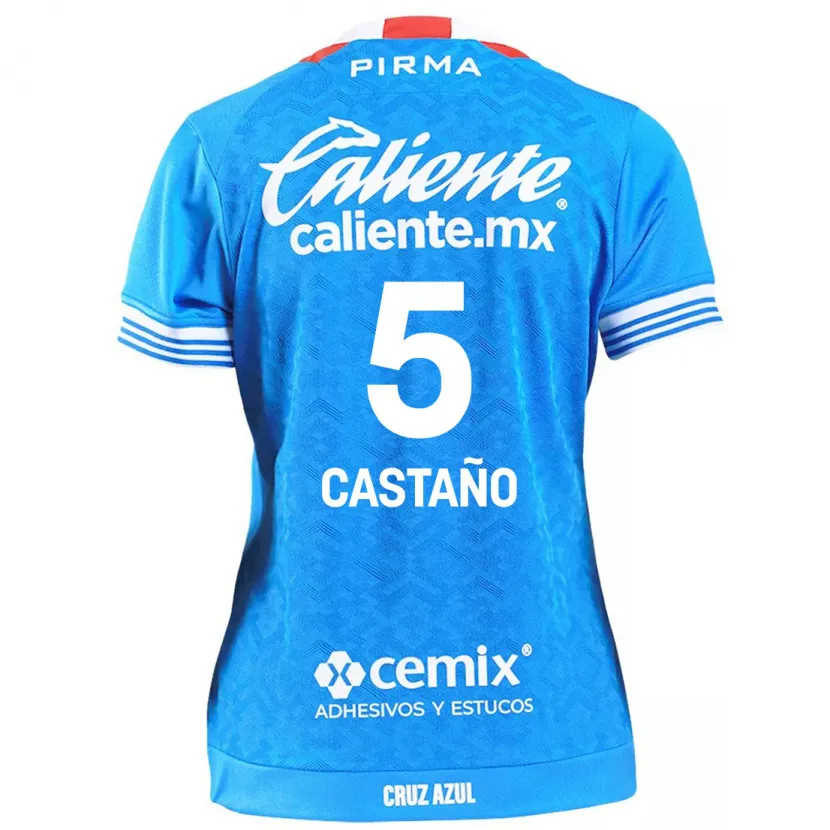 Danxen Kvinnor Kevin Castaño #5 Himmelsblå Hemmatröja Matchtröjor 2024/25 Tröjor T-Tröja