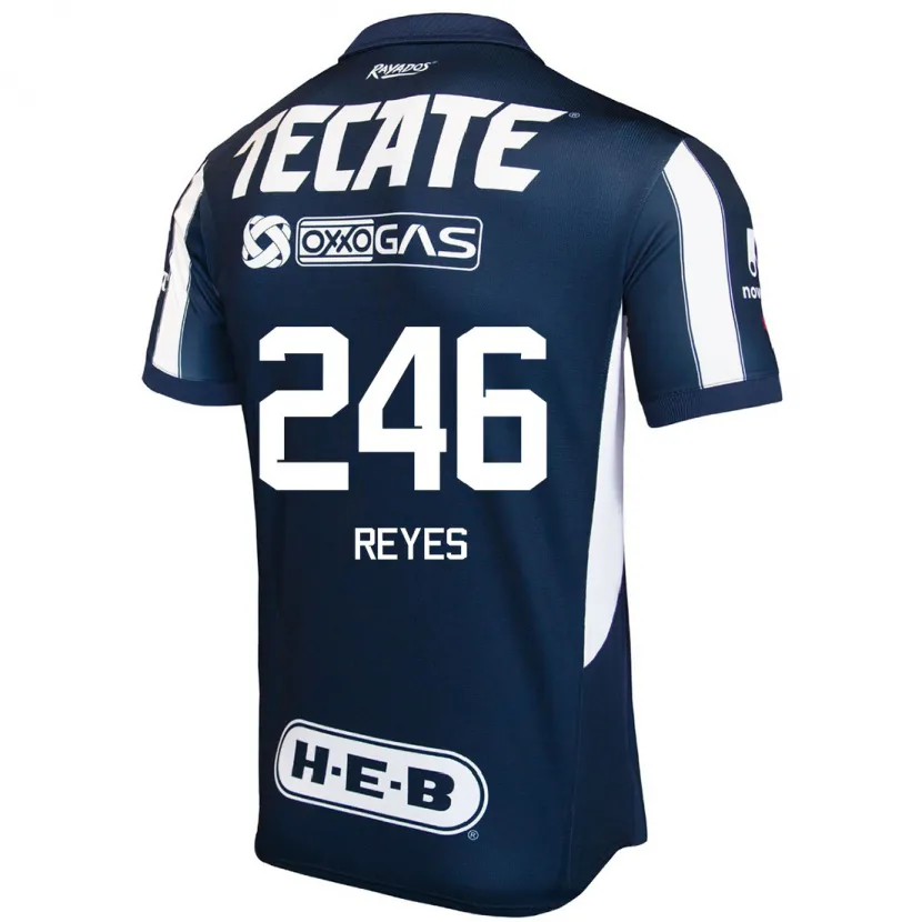 Danxen Kvinnor Cristian Reyes #246 Blå Röd Vit Hemmatröja Matchtröjor 2024/25 Tröjor T-Tröja
