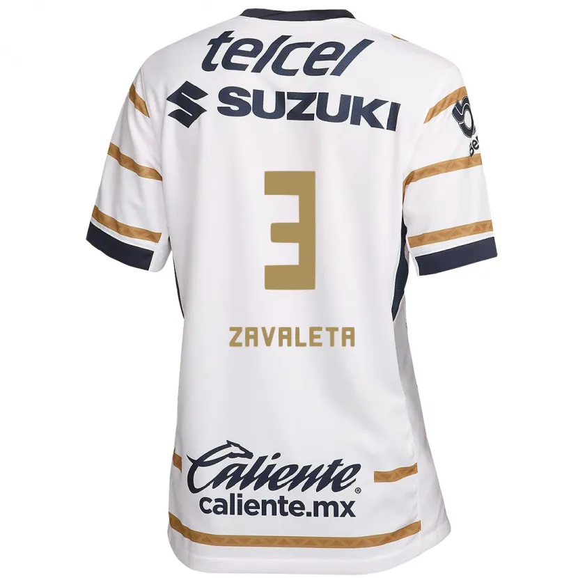Danxen Kvinnor Rebeca Zavaleta #3 Vit Obsidian Hemmatröja Matchtröjor 2024/25 Tröjor T-Tröja