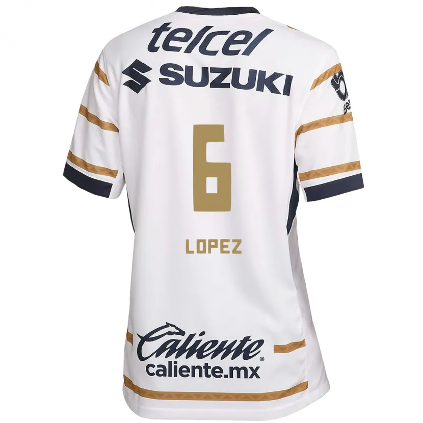 Danxen Kvinnor Nathalia Lopez #6 Vit Obsidian Hemmatröja Matchtröjor 2024/25 Tröjor T-Tröja