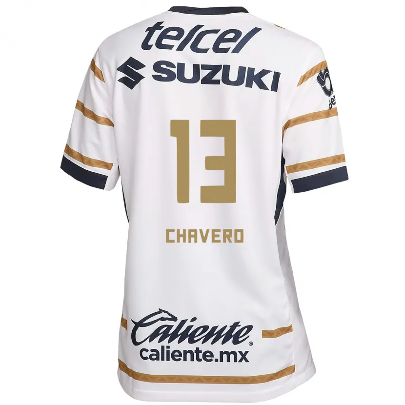 Danxen Kvinnor Paola Chavero #13 Vit Obsidian Hemmatröja Matchtröjor 2024/25 Tröjor T-Tröja