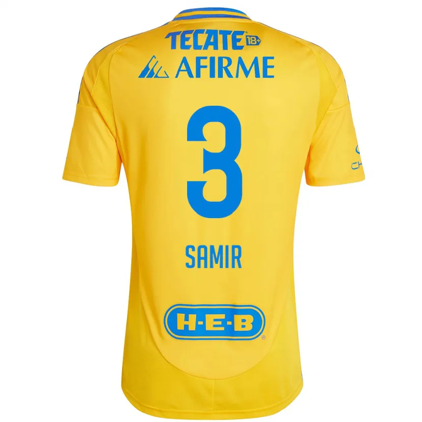 Danxen Kvinnor Samir Caetano #3 Guld Gul Hemmatröja Matchtröjor 2024/25 Tröjor T-Tröja