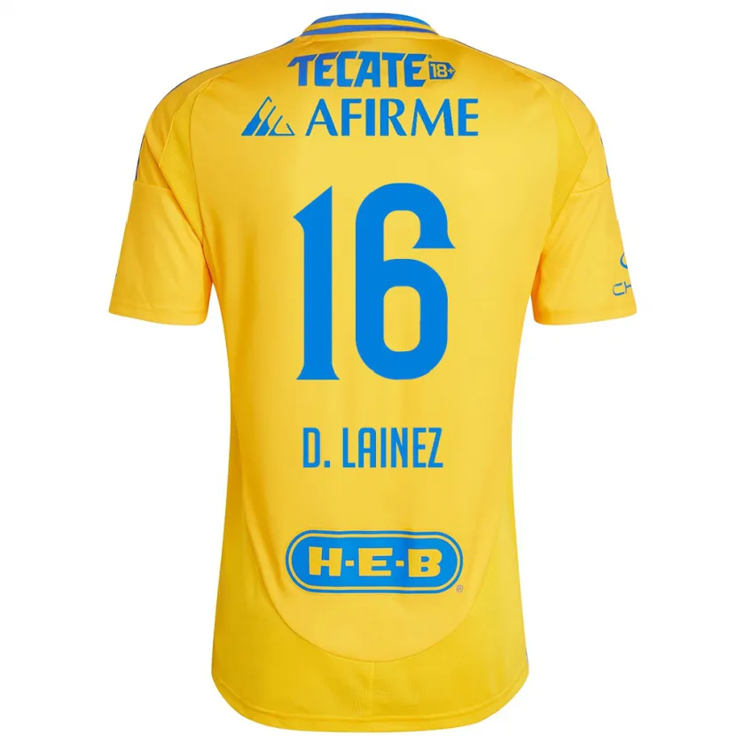 Danxen Kvinnor Diego Lainez #16 Guld Gul Hemmatröja Matchtröjor 2024/25 Tröjor T-Tröja