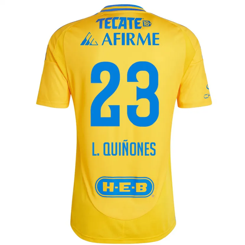 Danxen Kvinnor Luis Quiñones #23 Guld Gul Hemmatröja Matchtröjor 2024/25 Tröjor T-Tröja
