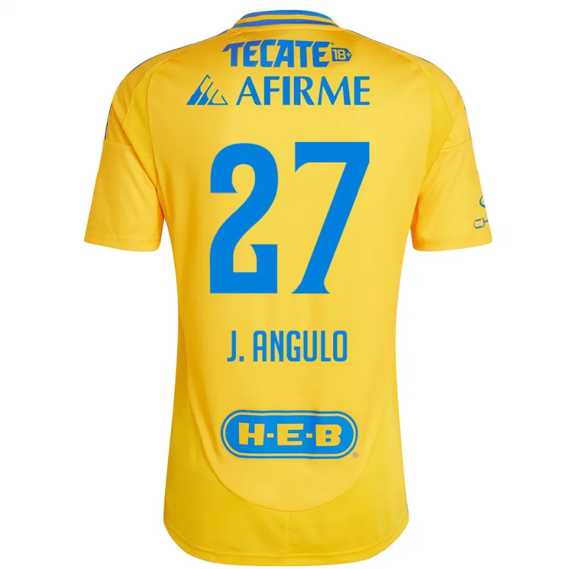 Danxen Kvinnor Jesús Angulo #27 Guld Gul Hemmatröja Matchtröjor 2024/25 Tröjor T-Tröja