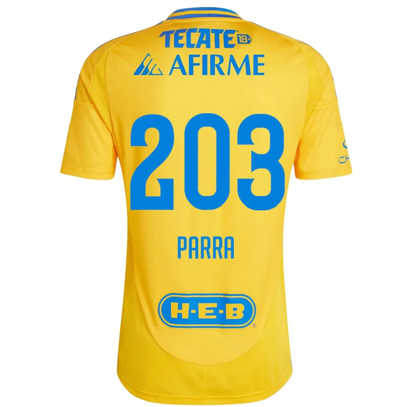 Danxen Kvinnor Bernardo Parra #203 Guld Gul Hemmatröja Matchtröjor 2024/25 Tröjor T-Tröja