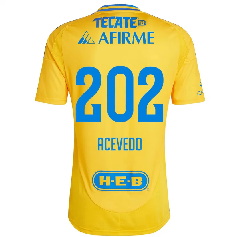 Danxen Kvinnor José Acevedo #202 Guld Gul Hemmatröja Matchtröjor 2024/25 Tröjor T-Tröja
