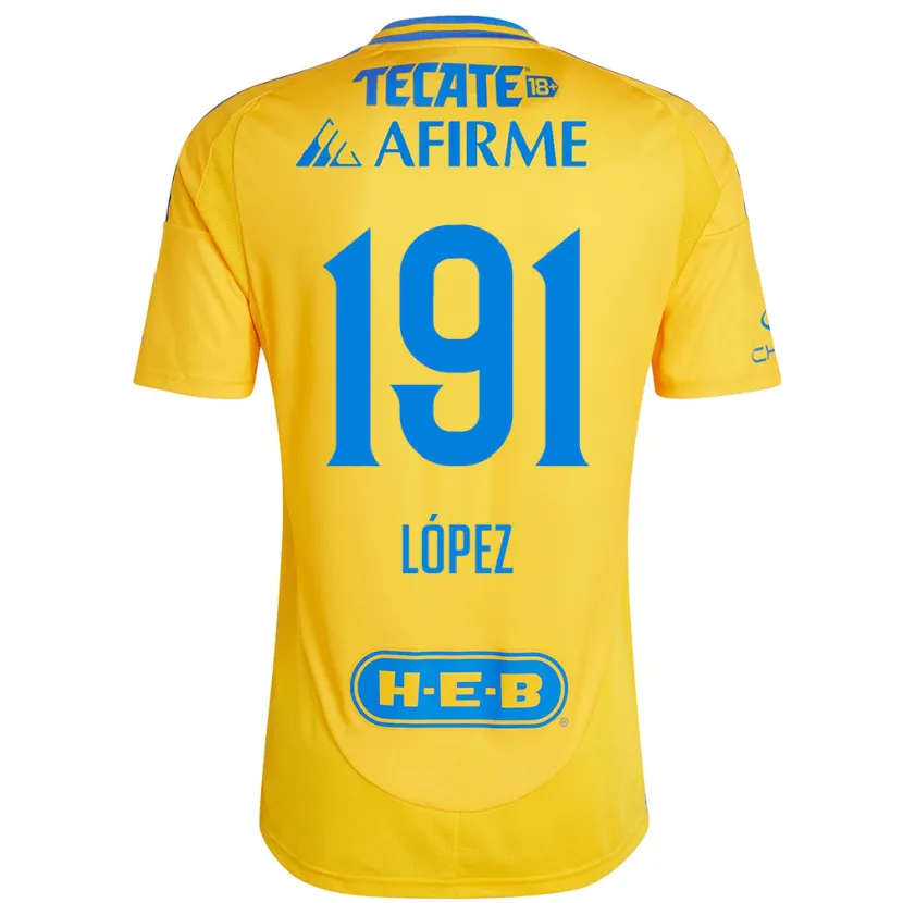 Danxen Kvinnor Adrián López #191 Guld Gul Hemmatröja Matchtröjor 2024/25 Tröjor T-Tröja