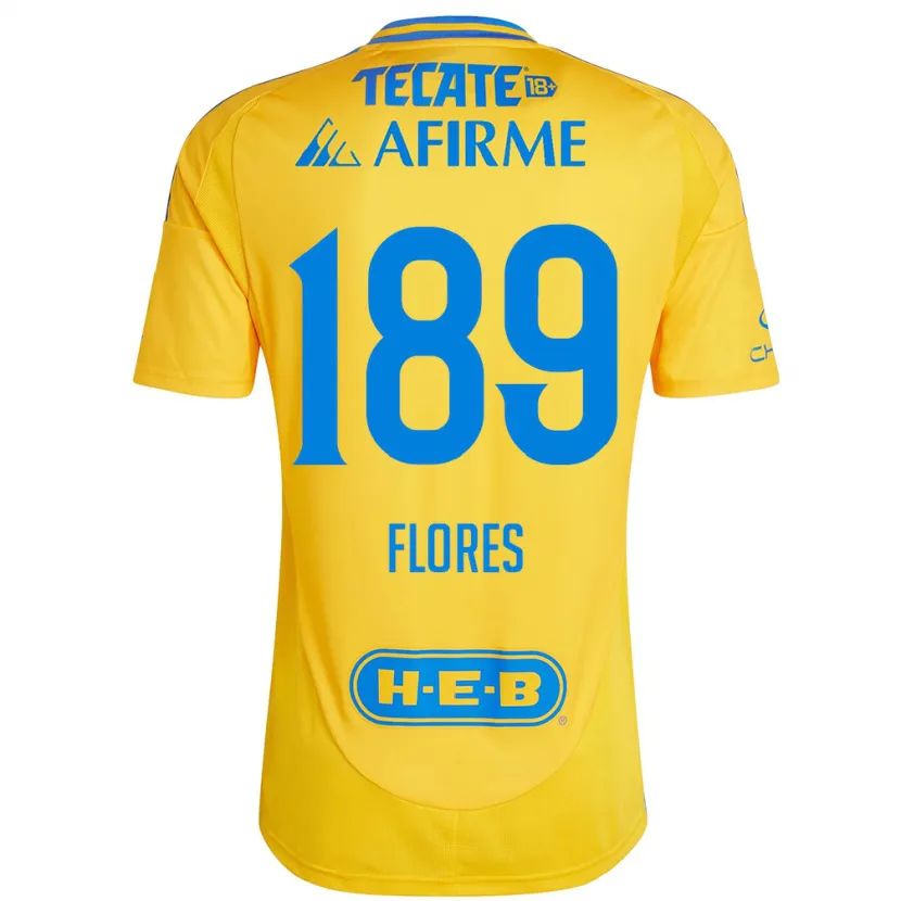 Danxen Kvinnor Rolando Flores #189 Guld Gul Hemmatröja Matchtröjor 2024/25 Tröjor T-Tröja
