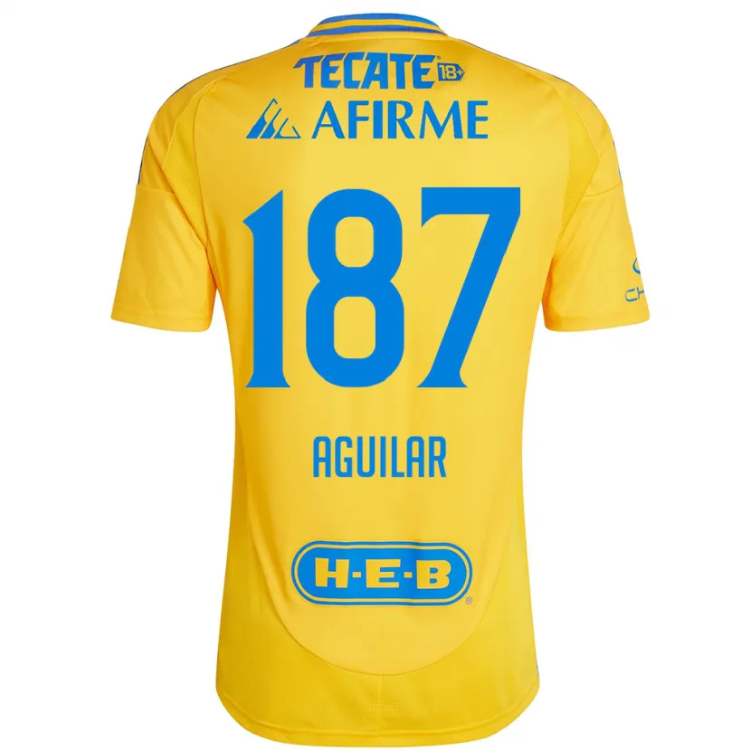 Danxen Kvinnor Manuel Aguilar #187 Guld Gul Hemmatröja Matchtröjor 2024/25 Tröjor T-Tröja
