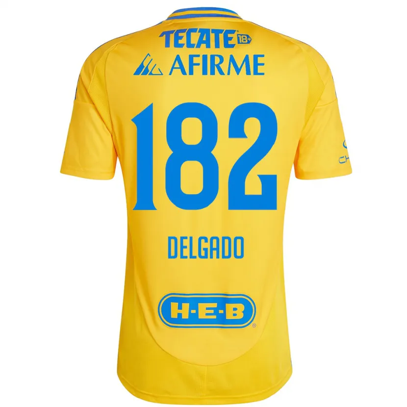 Danxen Kvinnor Arturo Delgado #182 Guld Gul Hemmatröja Matchtröjor 2024/25 Tröjor T-Tröja