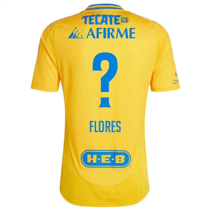 Danxen Kvinnor Hernán Flores #0 Guld Gul Hemmatröja Matchtröjor 2024/25 Tröjor T-Tröja