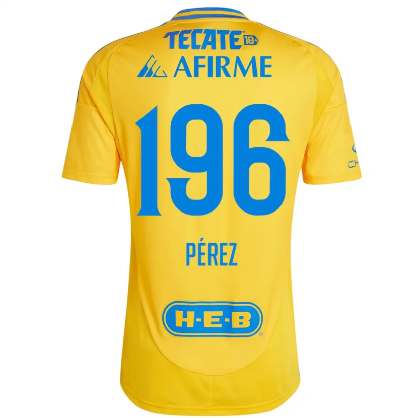 Danxen Kvinnor Axel Pérez #196 Guld Gul Hemmatröja Matchtröjor 2024/25 Tröjor T-Tröja