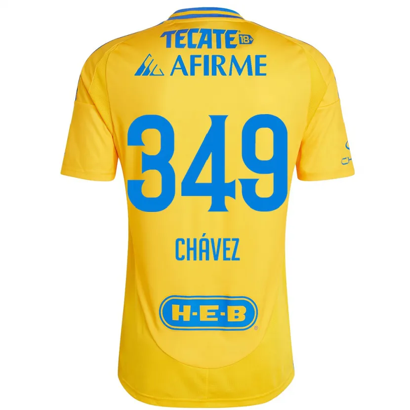 Danxen Kvinnor Jorge Chávez #349 Guld Gul Hemmatröja Matchtröjor 2024/25 Tröjor T-Tröja