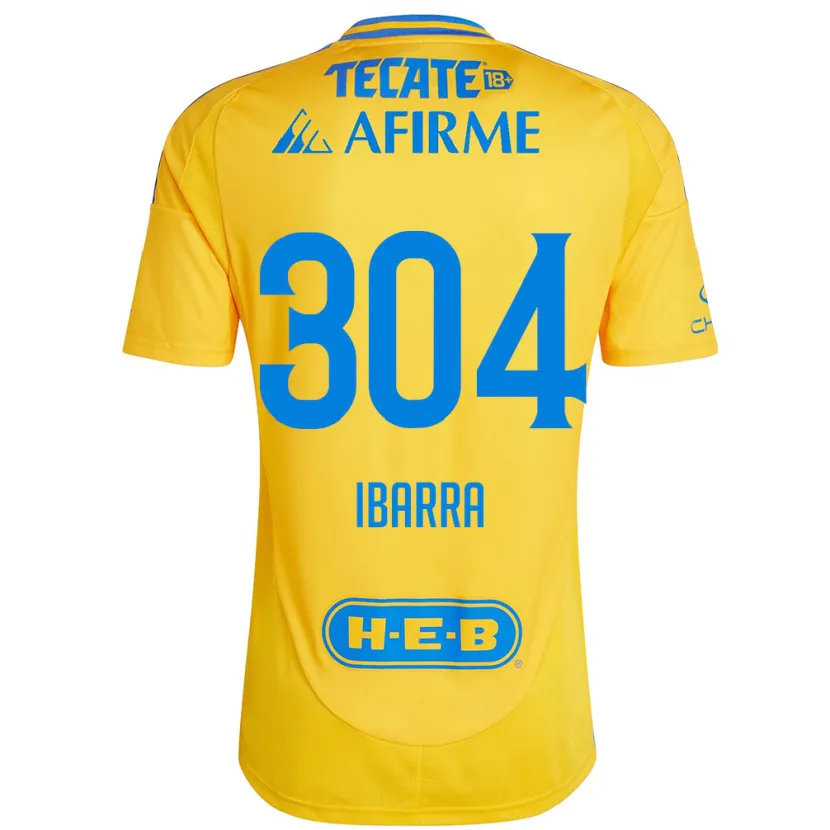 Danxen Kvinnor Luis Ibarra #304 Guld Gul Hemmatröja Matchtröjor 2024/25 Tröjor T-Tröja