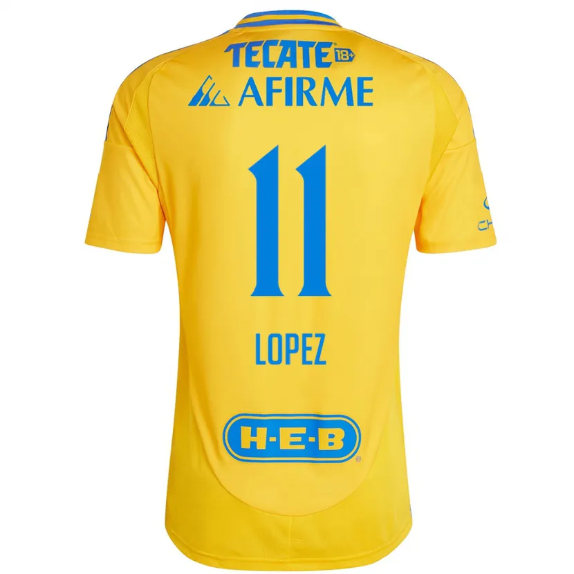 Danxen Kvinnor Nicolas Lopez #11 Guld Gul Hemmatröja Matchtröjor 2024/25 Tröjor T-Tröja
