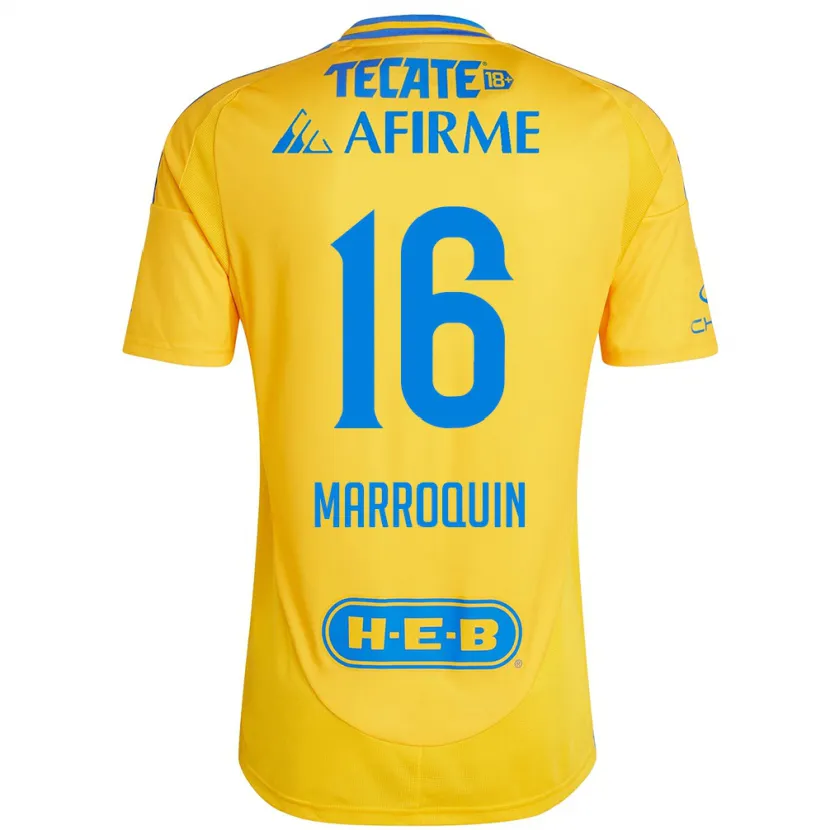 Danxen Kvinnor Ammanda Marroquin #16 Guld Gul Hemmatröja Matchtröjor 2024/25 Tröjor T-Tröja