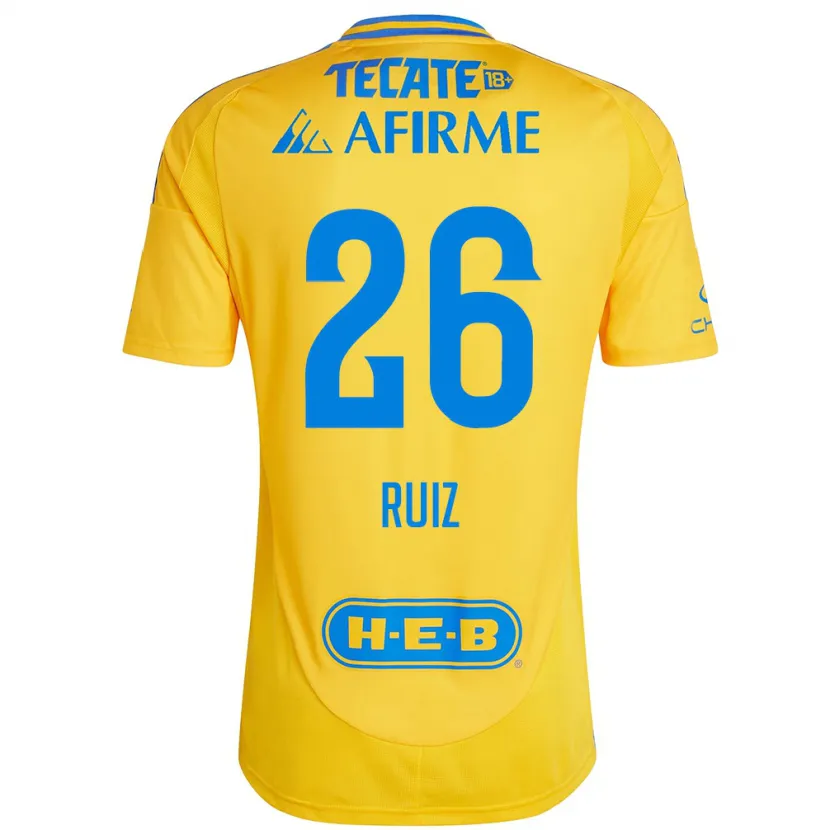 Danxen Kvinnor Michel Ruiz #26 Guld Gul Hemmatröja Matchtröjor 2024/25 Tröjor T-Tröja