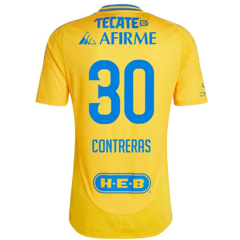 Danxen Kvinnor Lizeth Contreras #30 Guld Gul Hemmatröja Matchtröjor 2024/25 Tröjor T-Tröja