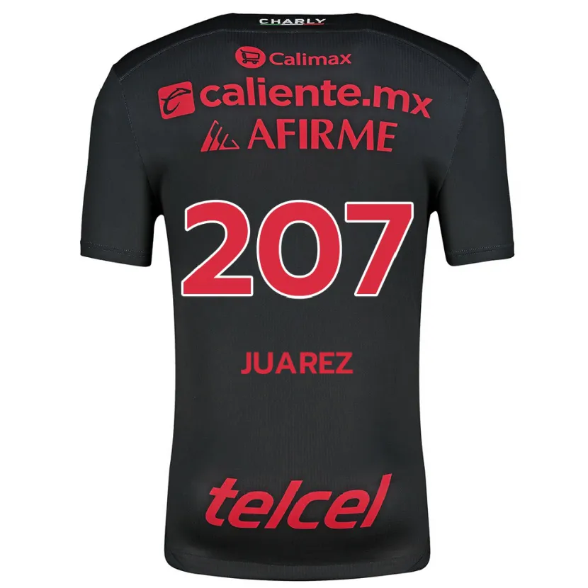Danxen Kvinnor José Juárez #207 Svart Röd Hemmatröja Matchtröjor 2024/25 Tröjor T-Tröja