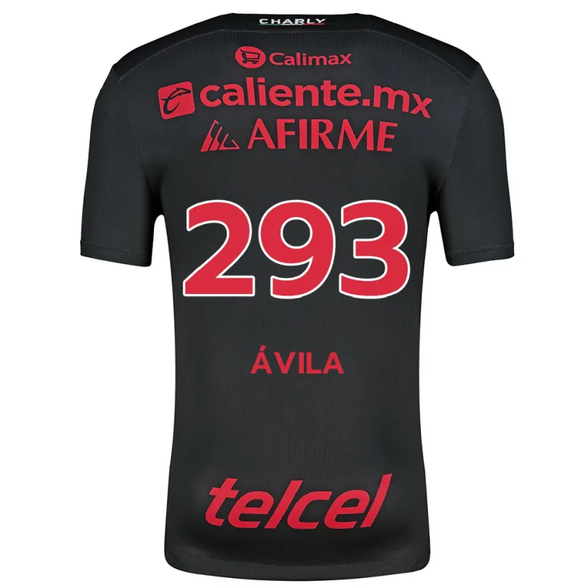 Danxen Kvinnor Daniel Ávila #293 Svart Röd Hemmatröja Matchtröjor 2024/25 Tröjor T-Tröja