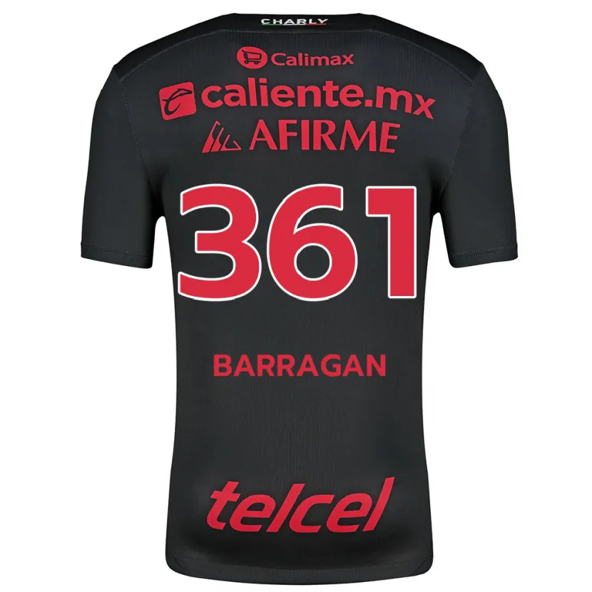 Danxen Kvinnor Jesús Barragán #361 Svart Röd Hemmatröja Matchtröjor 2024/25 Tröjor T-Tröja
