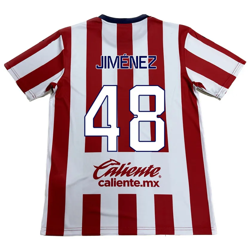 Danxen Kvinnor Leonardo Jiménez #48 Röd Vit Hemmatröja Matchtröjor 2024/25 Tröjor T-Tröja