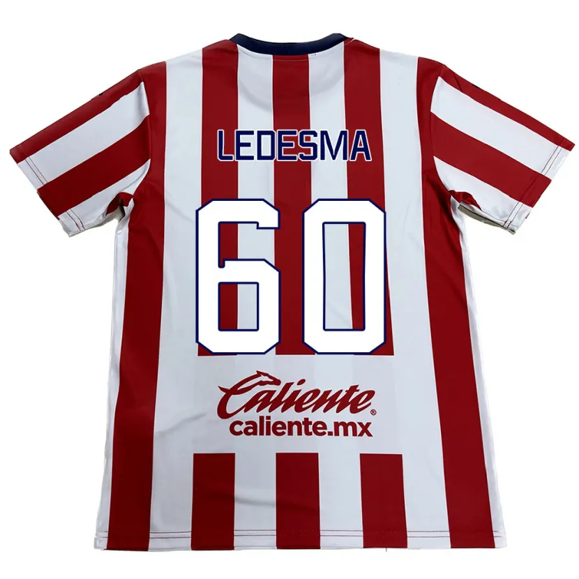 Danxen Kvinnor Luis Ledesma #60 Röd Vit Hemmatröja Matchtröjor 2024/25 Tröjor T-Tröja