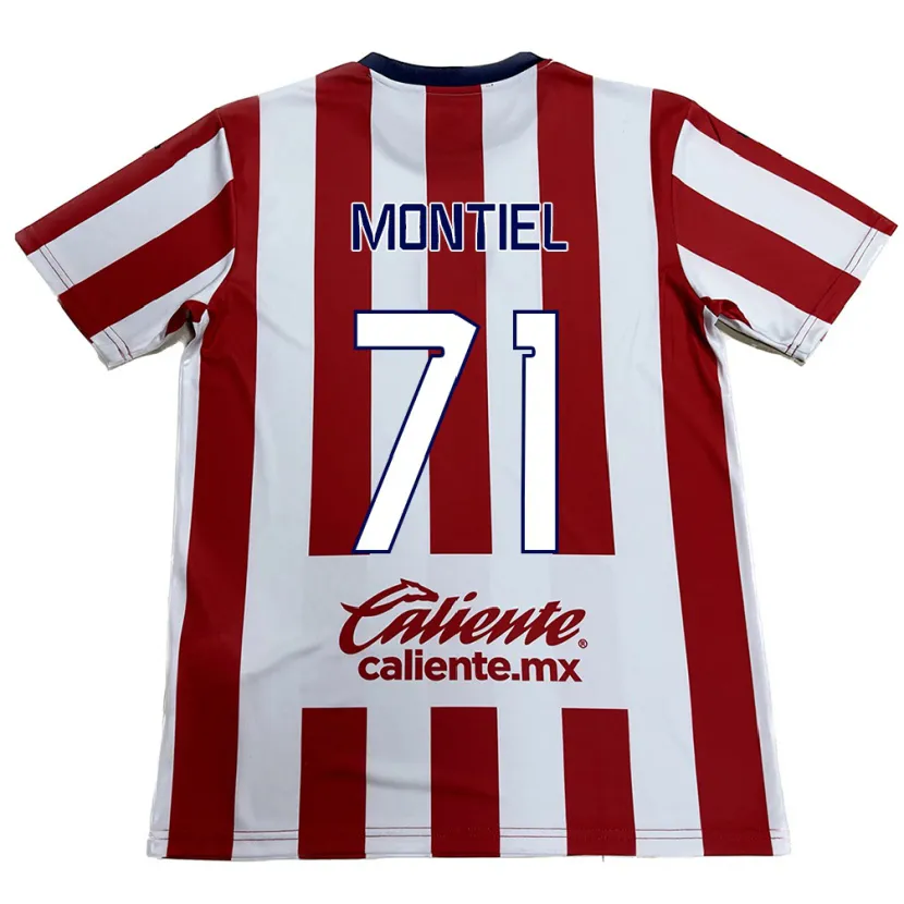 Danxen Kvinnor Erick Montiel #71 Röd Vit Hemmatröja Matchtröjor 2024/25 Tröjor T-Tröja