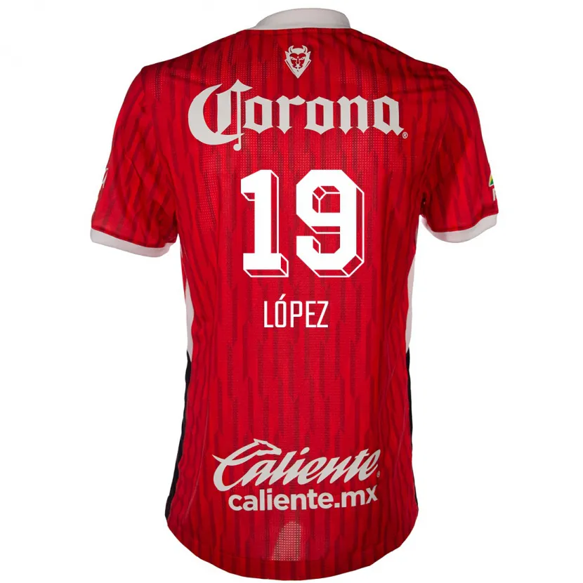 Danxen Kvinnor Iván López #19 Röd Vit Hemmatröja Matchtröjor 2024/25 Tröjor T-Tröja